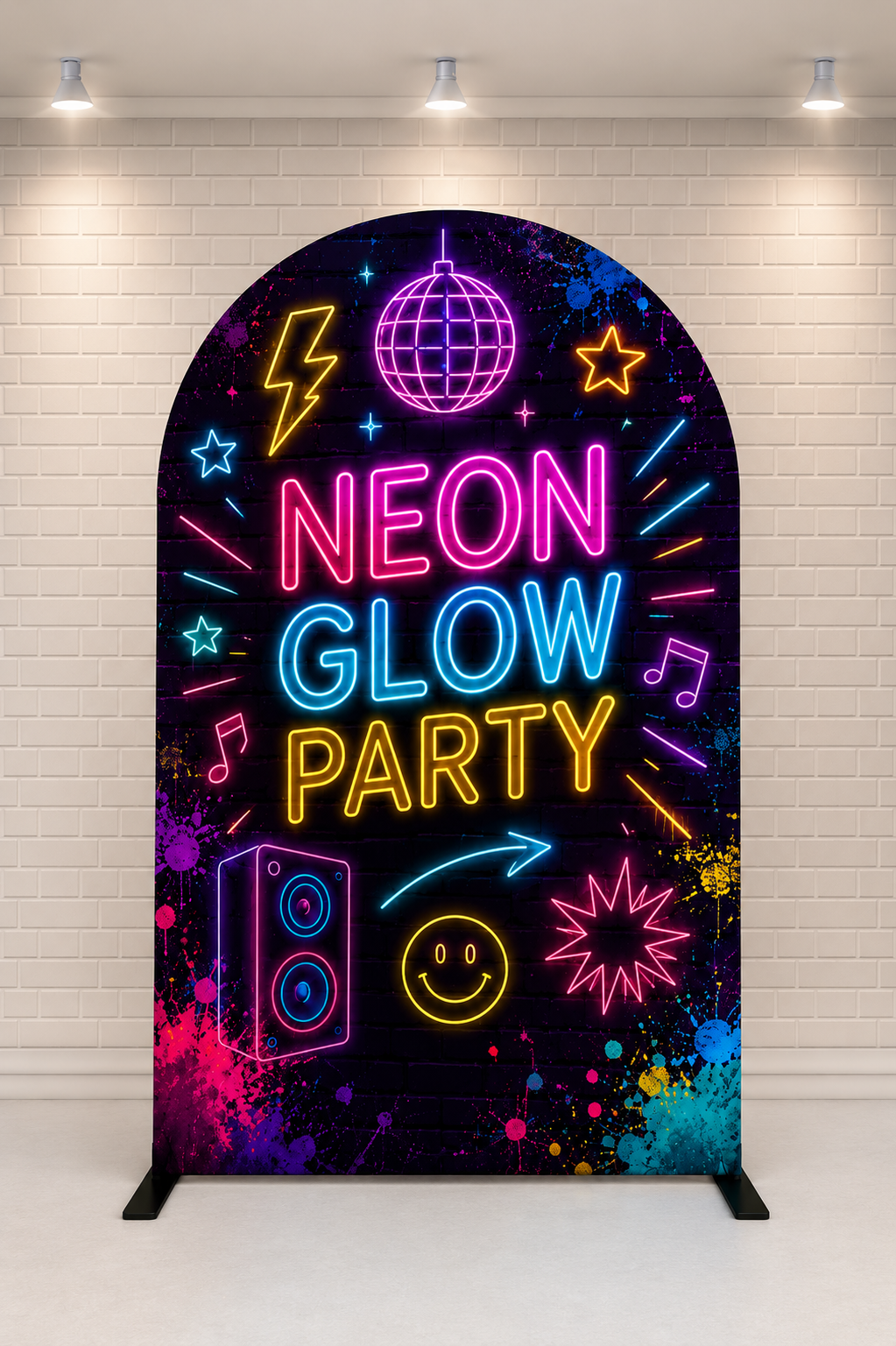 Neon Glow Party Backdrop