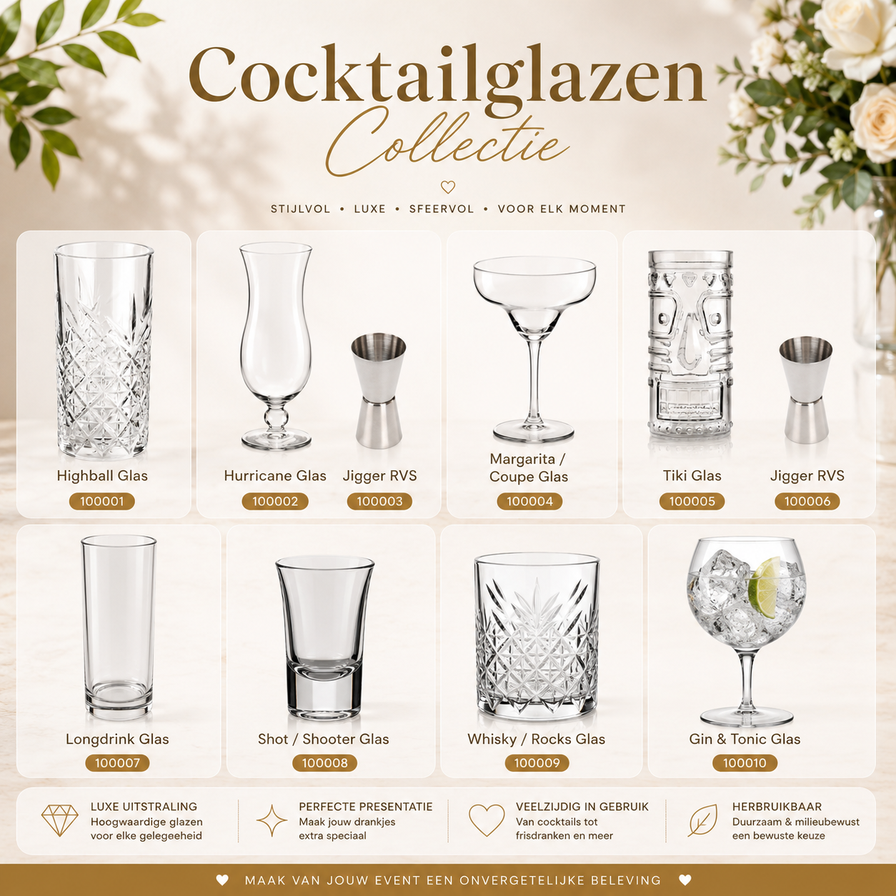 Cocktailglazen Set (12 stuks)
