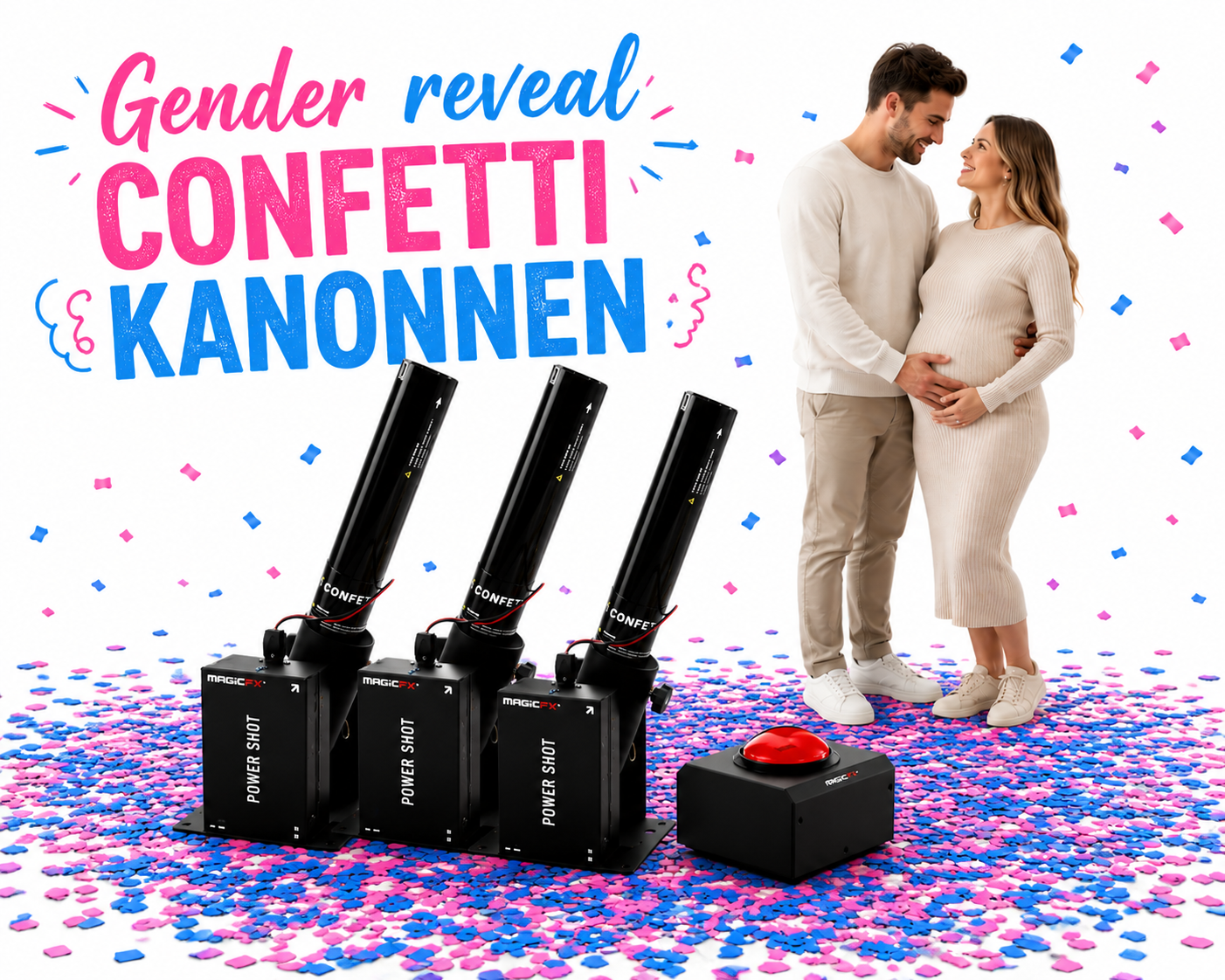 Gender Reveal Confetti Show