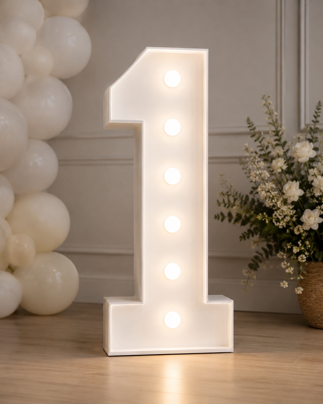 Lichtcijfer 1 Huren | BallonUnique