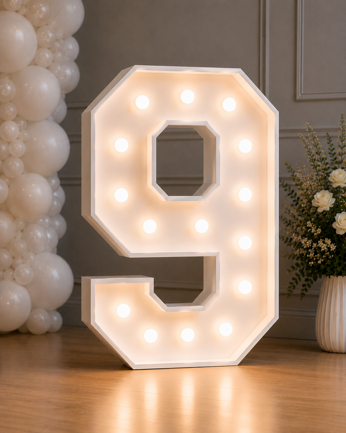 Lichtcijfer 9 Huren | BallonUnique
