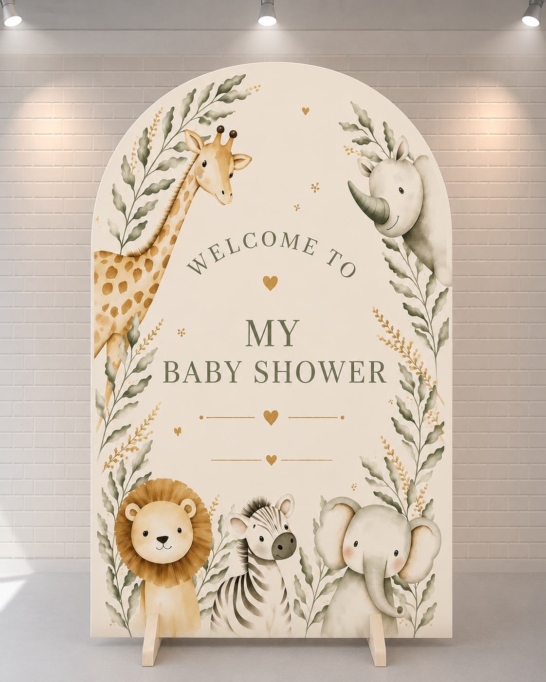 baby-shower safari backdrop