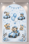 Teddybeer-race-blauw-backdrop-ballonunique